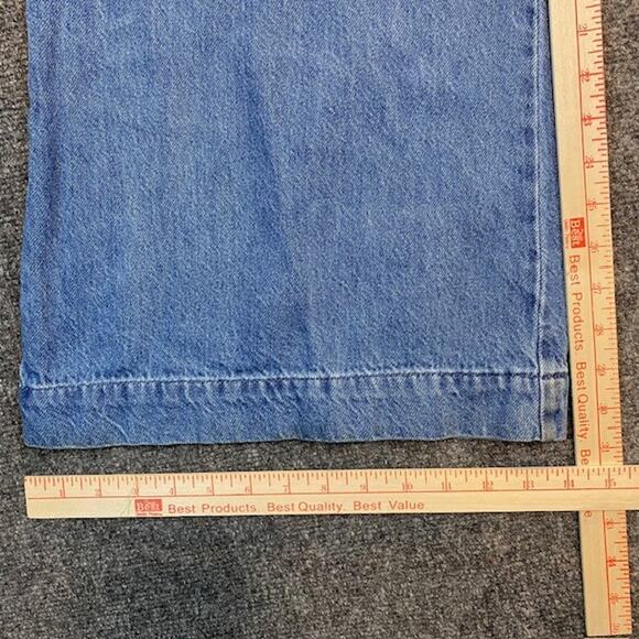 Happily Grey Wide Leg Jeans Womens 13 34x31 Lightweight Pants Blue Medium Wash - Picture 8 of 8